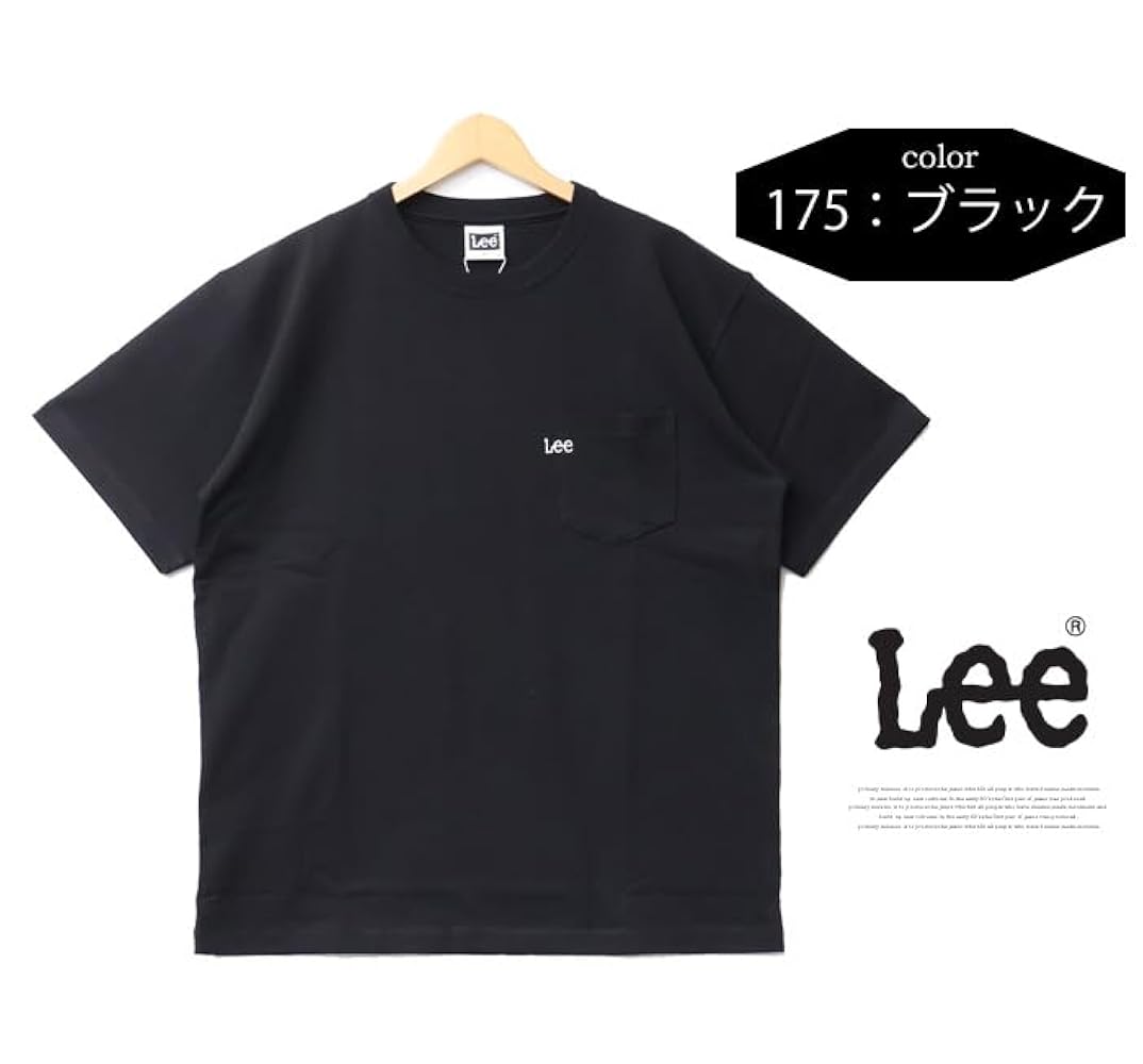 Amazon | Lee リー ロゴ刺繍 胸ポケット 半袖Tシャツ 半T LT3189